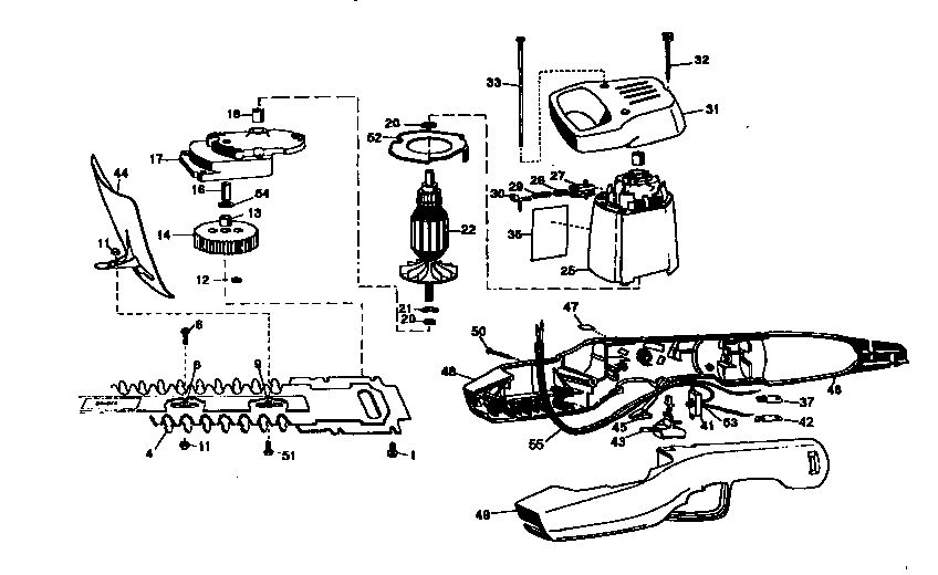 Replacement Parts Diagram and Parts List for TR160-04  Black and Decker Trimmer